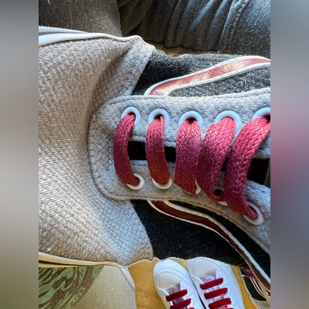 Vans Old School Ward Jersey Block Drizzle Sneakers with NEW Burgundy Laces - Picture 16 of 16